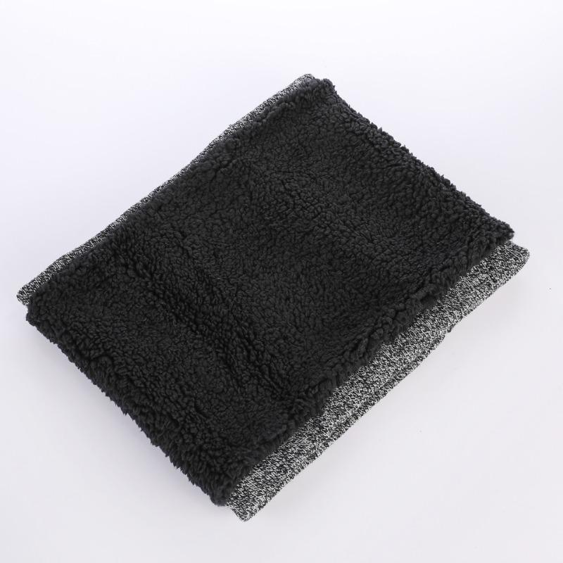 Winter double-layer velvet scarf men's and women's outdoor pullover to keep warm adult knitted neck cover thickened