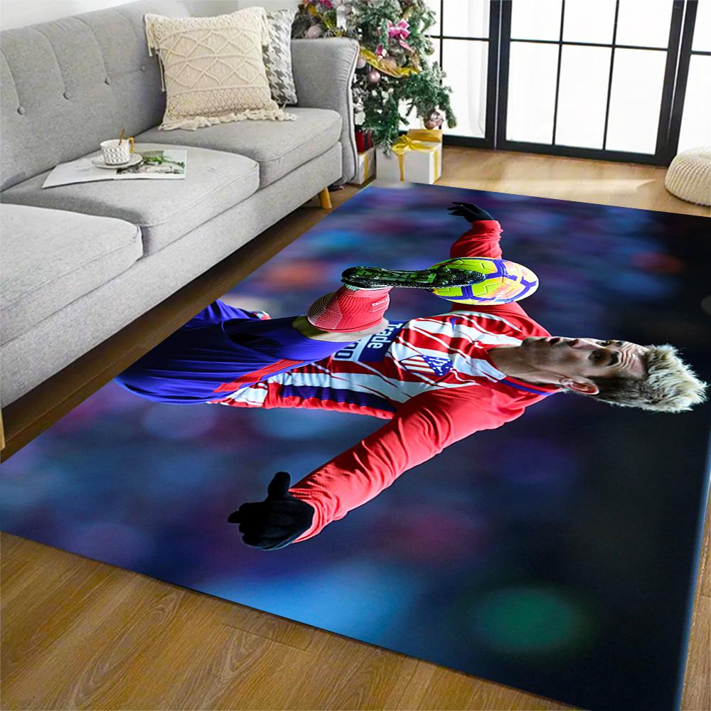 Atletico Madrid Player Floor Rug Office Rug Perfect for Outdoor Game Room Kitchen Bedrooms Anti-slip Rug Anime Office Decor Perfect Gift for Women/Men