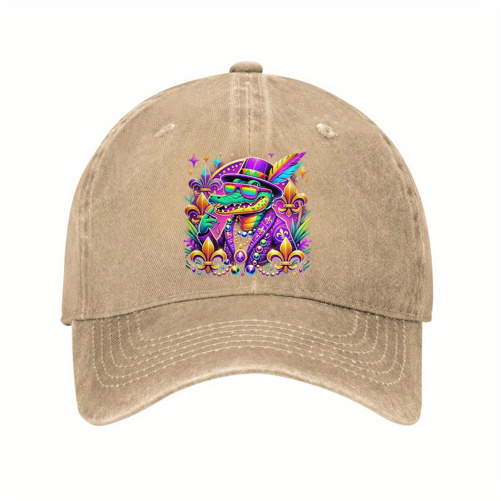 Mardi Gras Baseball Cap Adjustable Cotton Dad Hat for Men Women Casual Outdoor Activities