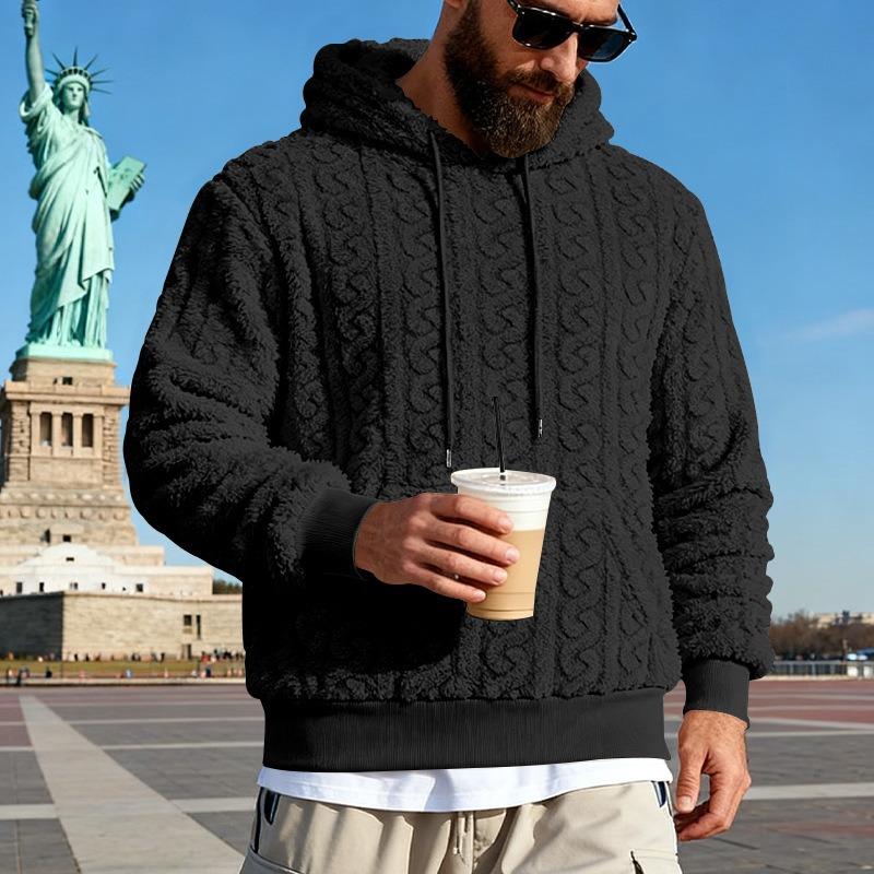 Herren S Lockerer Winter Vintage Warmer Kapuzenpullover Mit Taschen