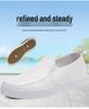 Men's White Non-Slip Casual Nurse Shoes - Comfortable, Lightweight, and Breathable Hospital Work Footwear.