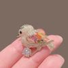 Exquisite Gold Color Bird Design Versatile Fashion Trend Personalized Accessory Buckle Brooch