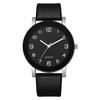 Couple Casual Alloy Quartz Watch Student Temperament Watch, Black Frame Electronic Quartz Watch