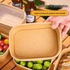 Chuan Ye Disposable Kraft Paper Food Containers with Lids (50 Sets)