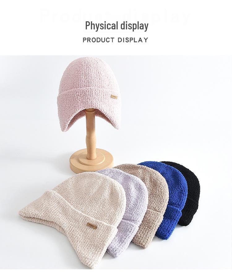 Children's Windproof Wool Hat - Autumn/Winter Knit, Warm Solid Color for Boys & Girls