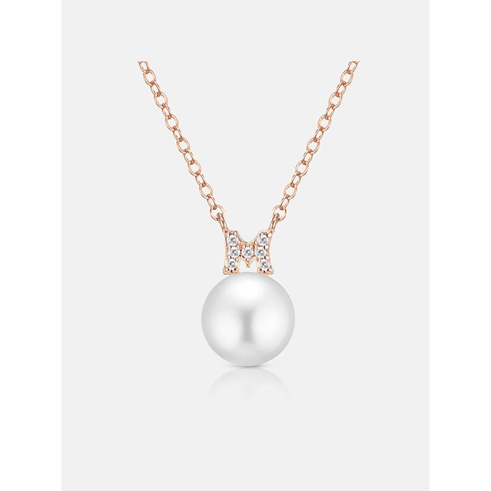 Rene Perla Sterling Silver Rose Necklace A243Sn9104Rpa 42cm