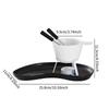 Fondue Pot Cookware Butter Warmer Set Ceramic Fondue Mug Cheese Serving Fondue for Party Date Night Dinner Birthday Wedding