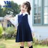 Girl's Academy Style Pleated Dress School Uniform Set