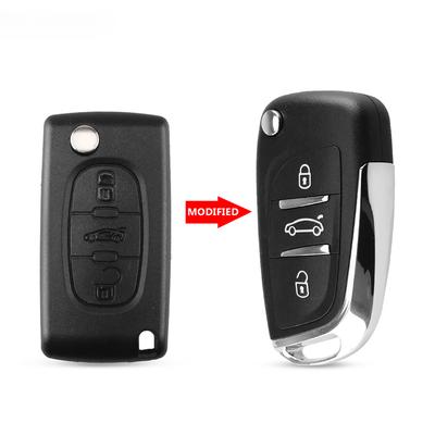 2/3 Button Modified Remote Car Key Shell Case for Peugeot 307 408 308 4007 3008 for Citroen C2 C3 C4 C5 C6 Picasso CE0536