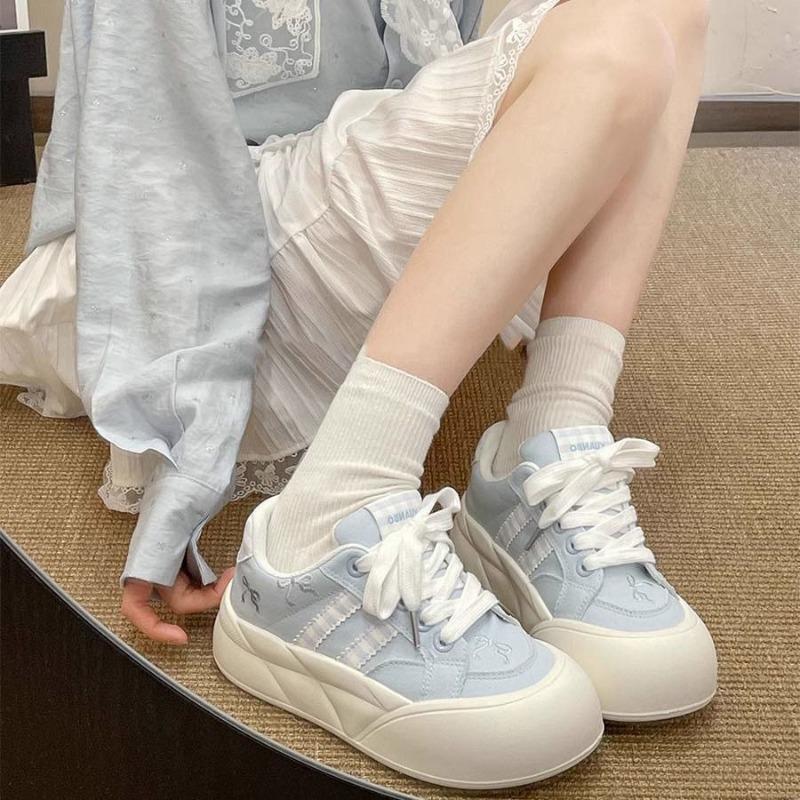 Dopamine Platform Bread Shoes Women's Summer New Breathable Little White Shoes Niche Versatile Sports Board Shoes