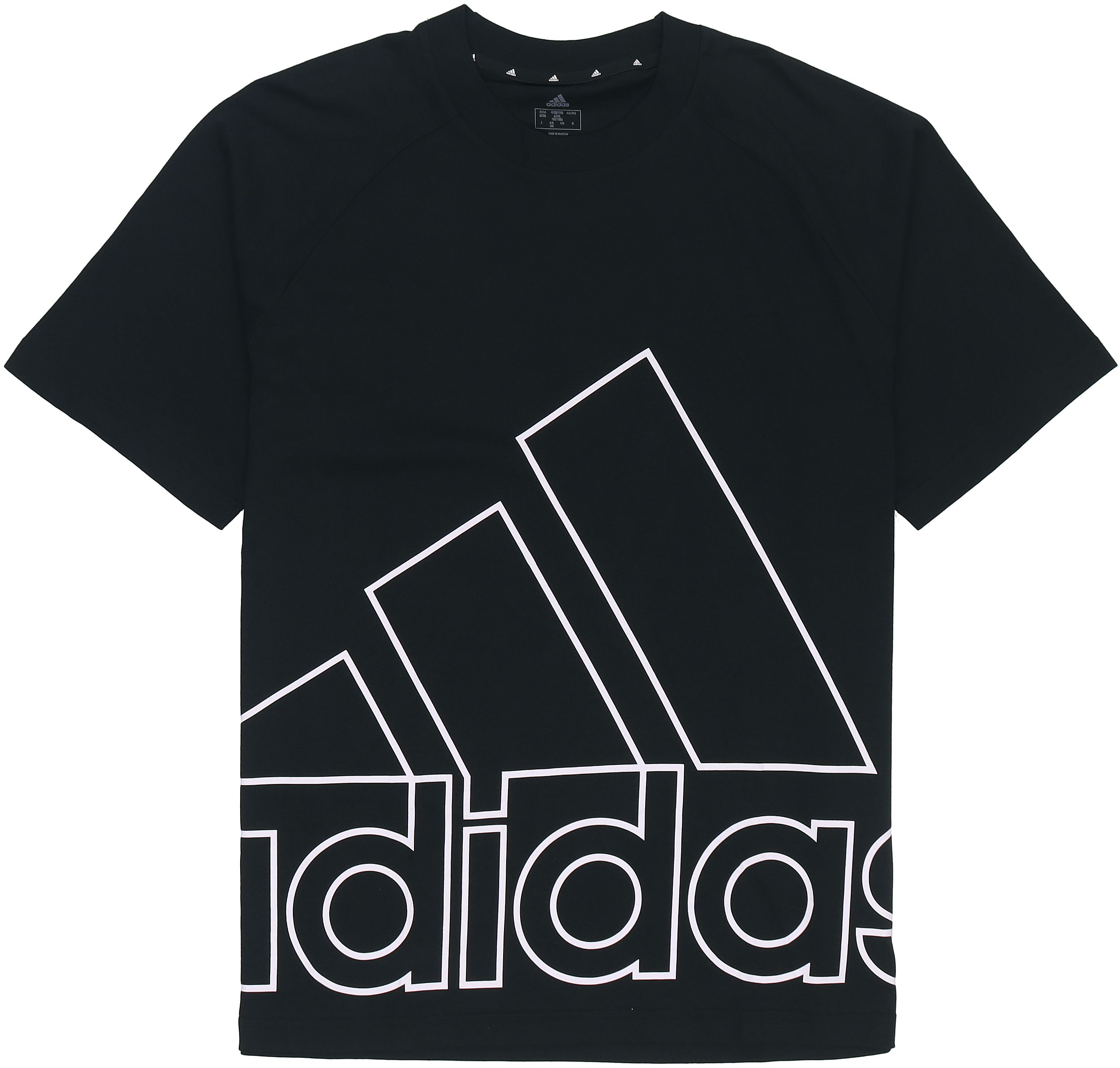 Adidas T Shirts Unisex Black Crew Neck Moderate Straight Fit H60662 XL