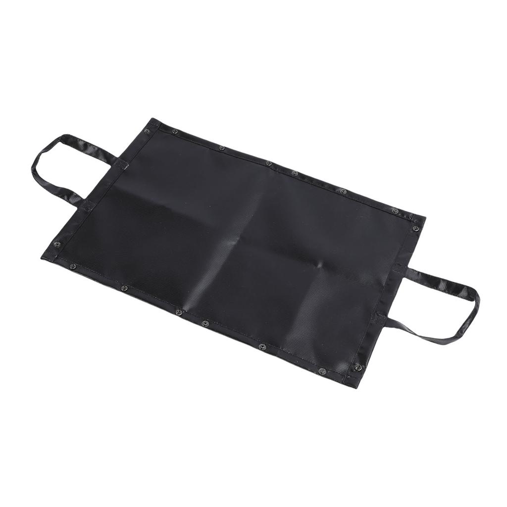 Under Grill Mat with Handle Fiberglass Silicone Expandable Fireproof Grill Pad Firewood Carrier Bag
