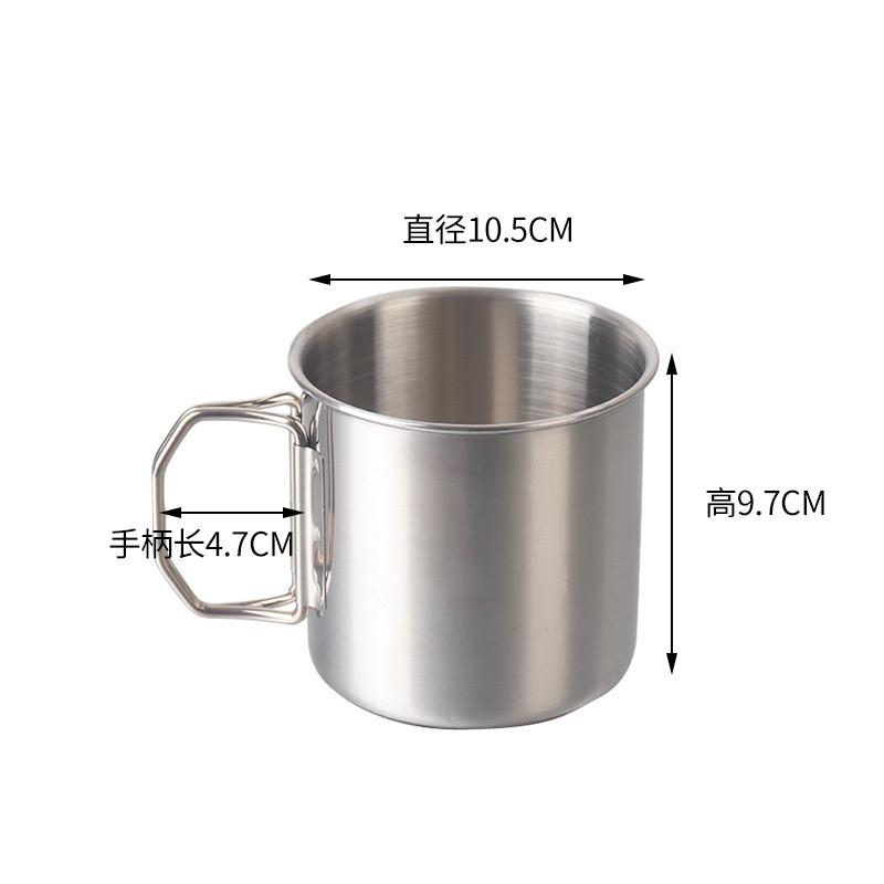 Stainless Steel Outdoor Camping Cup Portable Foldable Handle Beer Cups Coffee Water Mugs Picnic Travel Drinkware Tumbler