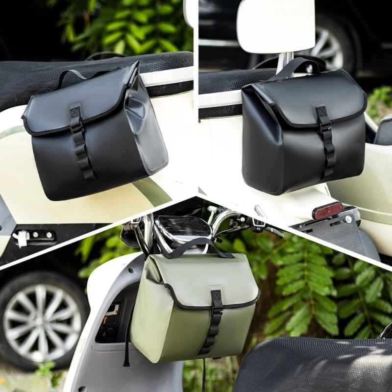 Spacious 5-10L Cycling Storage Panniers Bag Waterproof 500D PVC Materials Saddlebag for Outdoor Biking and Commuting