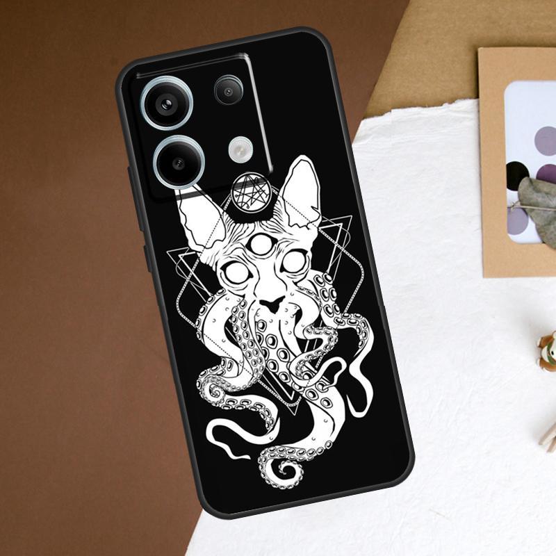 

Satanic Sphynx Case For Redmi Note 13 Pro Plus 9 10 11 12 Pro 9S 10S 11S 12S Cover For Redmi 12 C 10C 13C Redmi Note 12 Pro 4G