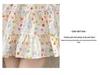 Women's Floral Print A-Line Mini Skirt - Summer High Waist, Slimming Korean Style, Sweet Pleated, Petite Layered Cake Design