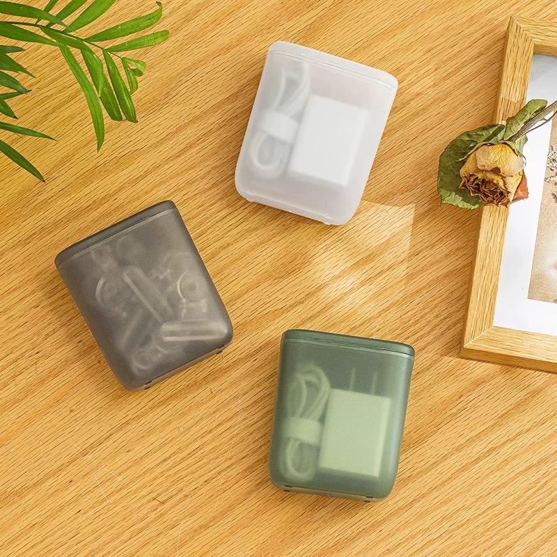 

Портативний органайзер для зарядного кабелю Apple, чохол для Bluetooth-навушників та настільне зберігання Transparent White - 1 piece