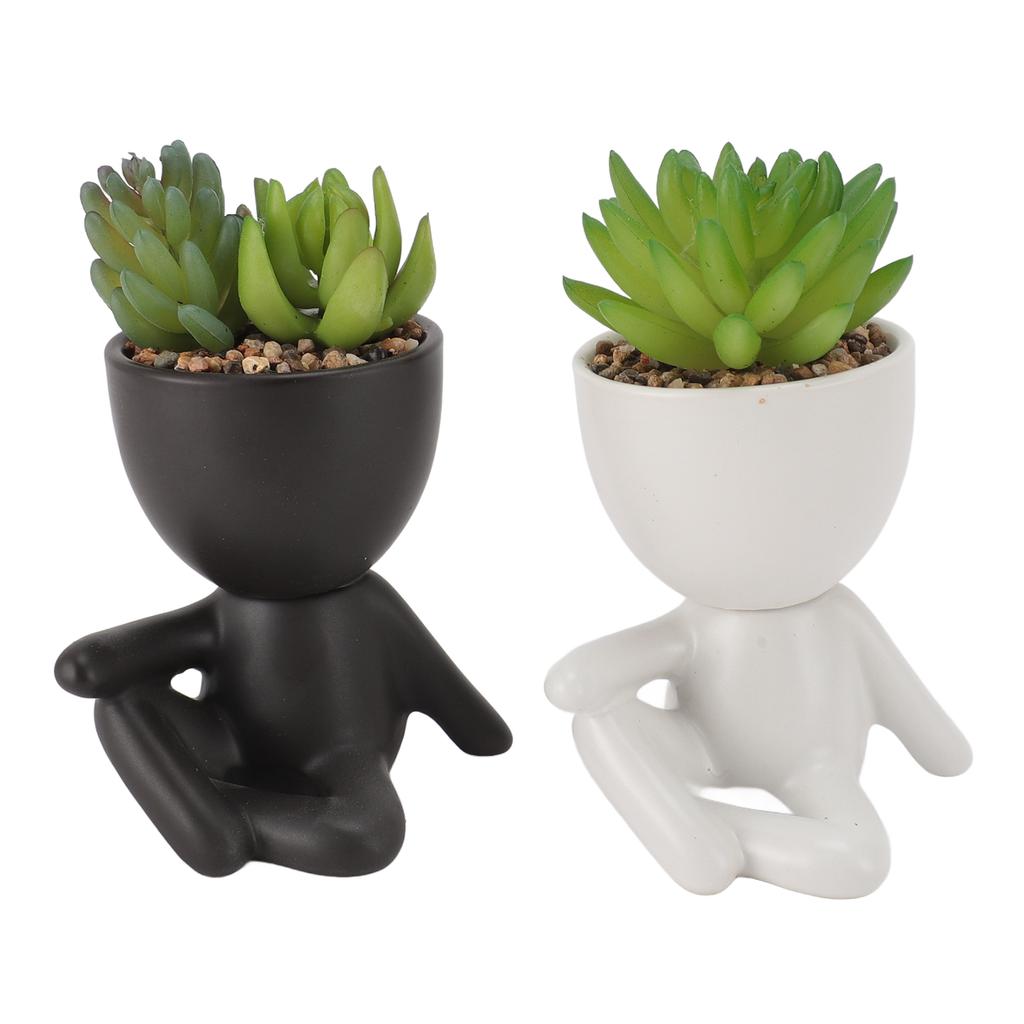 Fake  Flower Pot Human Shaped Decorative Fake  Flower Pot Decor  Innovative Exquisite for