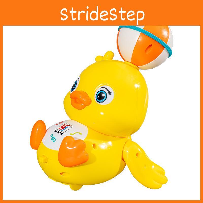 Top Ball Yellow Duck Light And Sound Toy With Rotating Effects For Kids And Toddler Play