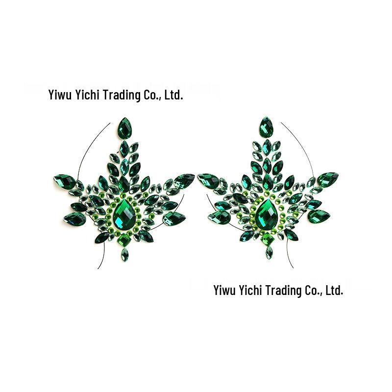 Diamant-Tattoo-Aufkleber für Make-up & Karnevals-Brustdekoration