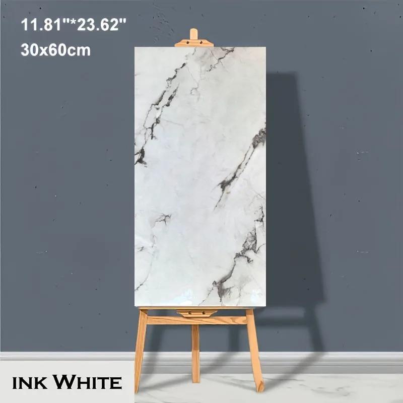 10-20Pcs Self-adhesive Marble Tiles Sticker Waterproof 30cmx60cm Tiles Floor Stickers PVC Tile Kitchen Bathroom Wall Sticker