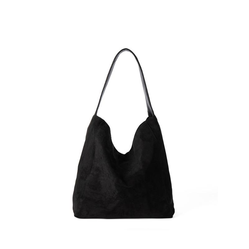 New Fashionable Suede Soft Texture Tote Bag, Casual Large Capacity Single Shoulder Handbag