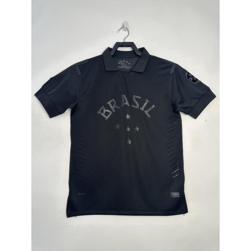 Brazil Retro Football Jersey Classic Short Sleeve Sportswear Men