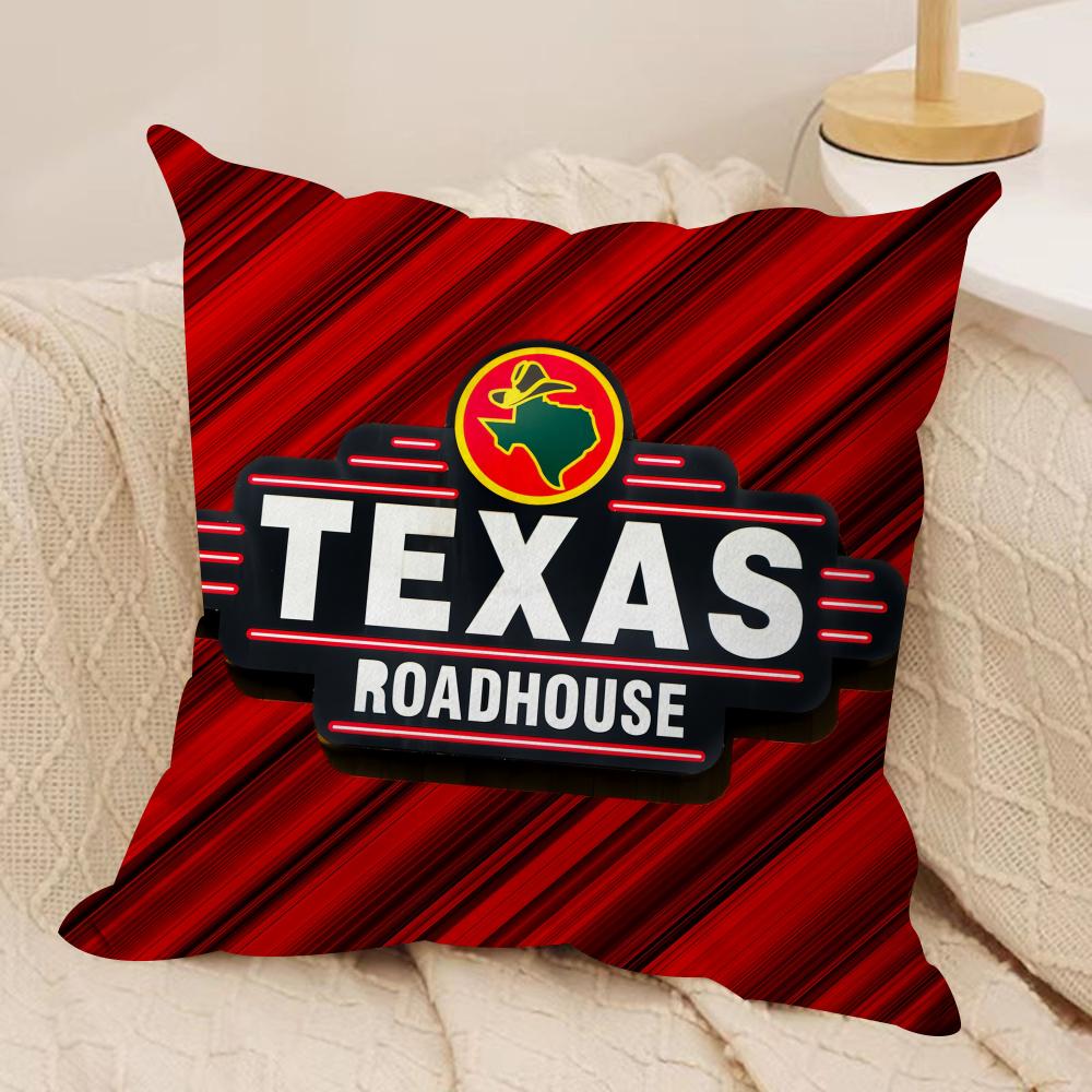 Classic TTexas RRoadhouse Cushion Cover Pillowcase Ultra Soft Skin Friendly Fabric Cloud Like Comfort Concealed Zipper