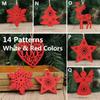 DIY Gifts Drop Pendant Christmas Tree Decoration Santa/Elk/Angel Wooden Ornaments  Xmas Hanging