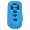 12mm Muffler Hanger Exhaust Pipe 4 Holes Adjustable Polyurethane Buffer Shockproof UniversalBlue