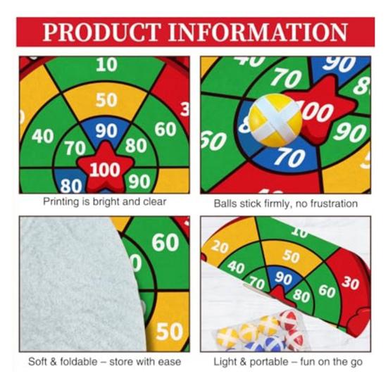 Terč Santa Clause s 12 lepicími míčky a 12 šipkami Velké vánoční párty hry pro rodinu Děti Dospělí Párty aktivity