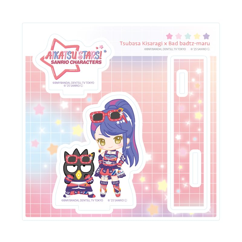 Aikatsu Stars X Sanrio Characters 07 Tsubasa Kisaragi X Bad Badtz-Maru [Collaboration Illustration [Mini Character]] Acrylic Stand Plate