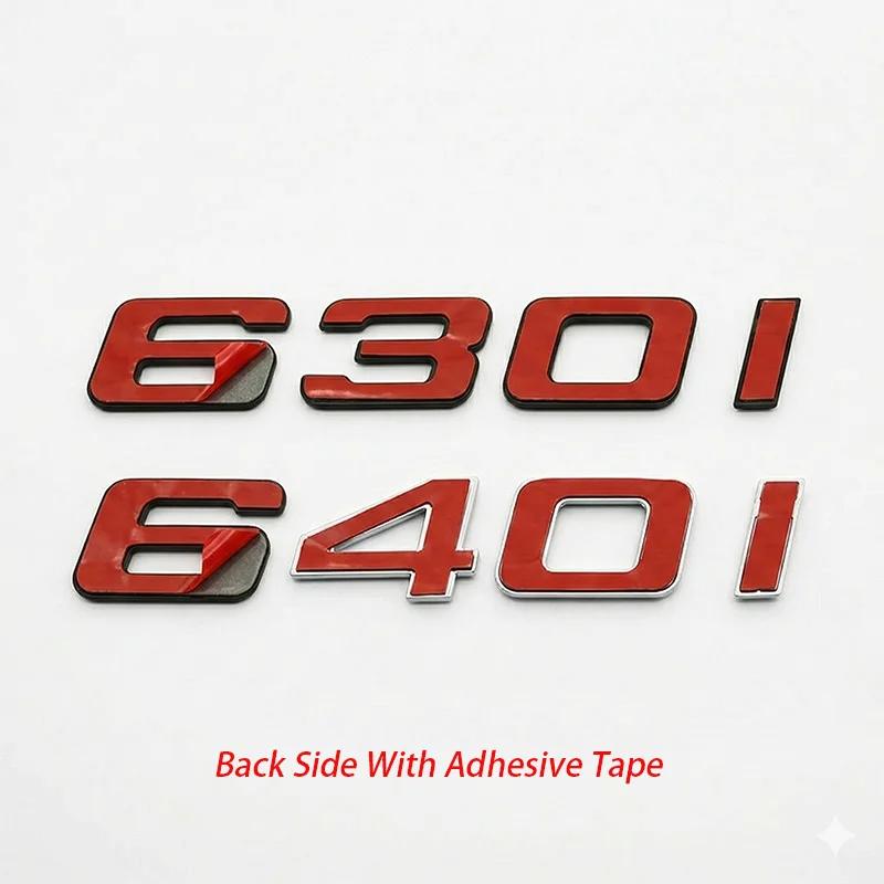 3D Gloss Black Chrome 630i 640i 650i Rear Trunk Emblem Letter Badge Sticker For BMW 6 Series E63 F06 F12 Car Styling Accessories Ab2