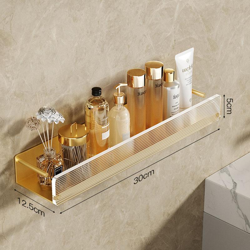 Acrylic Bathroom Shelf Wall-mounted Toilet Towel Bar Wash Counter Storage Rack Bathroom Shower Shelf  Bathroom Accessories