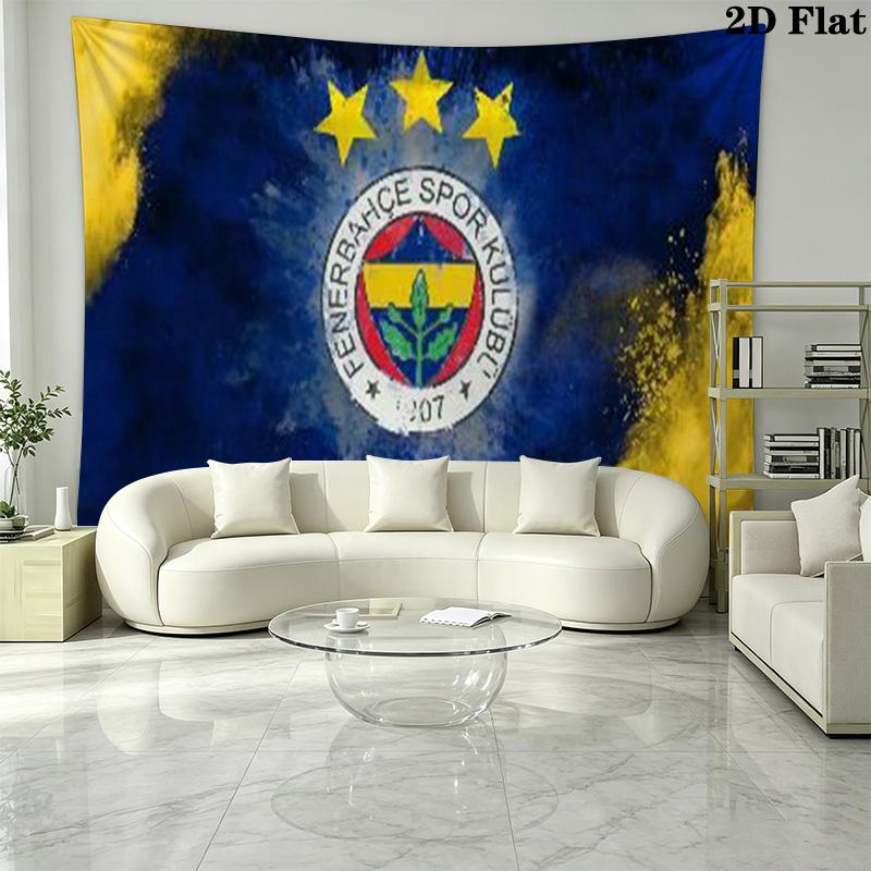 Fenerbahce sk Wall Tapestry Aesthetic Wall Hanging Printed Fabric Blanket Decorative Tapestries for Bedroom Living Room Home Decor