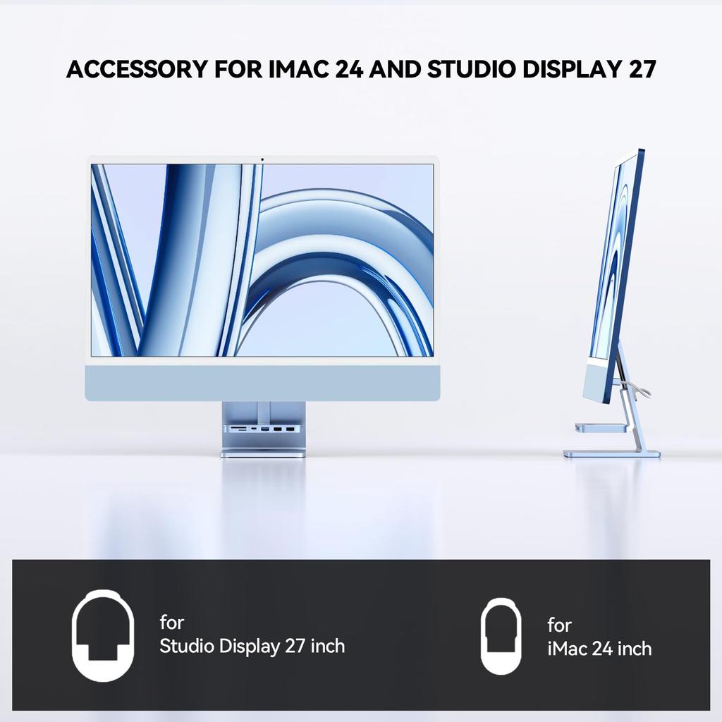 USB C Hub for iMac Minisople 6 IN 1 iMac Accessories for iMac iMac USB Hub with USB 10Gbps and for iMac 2023 and Studio Display Blue Port Not 24
