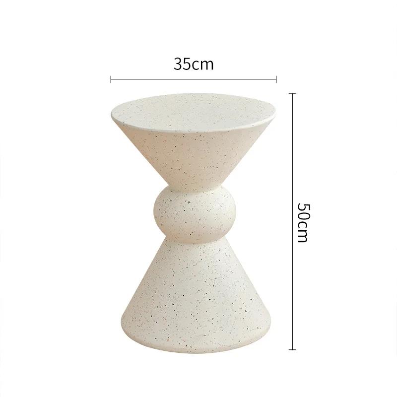 Multi-Functional Nordic Cream Style Side A Few Homestay Small Round Table Creative Small Coffee Table Net Red Cream Sand