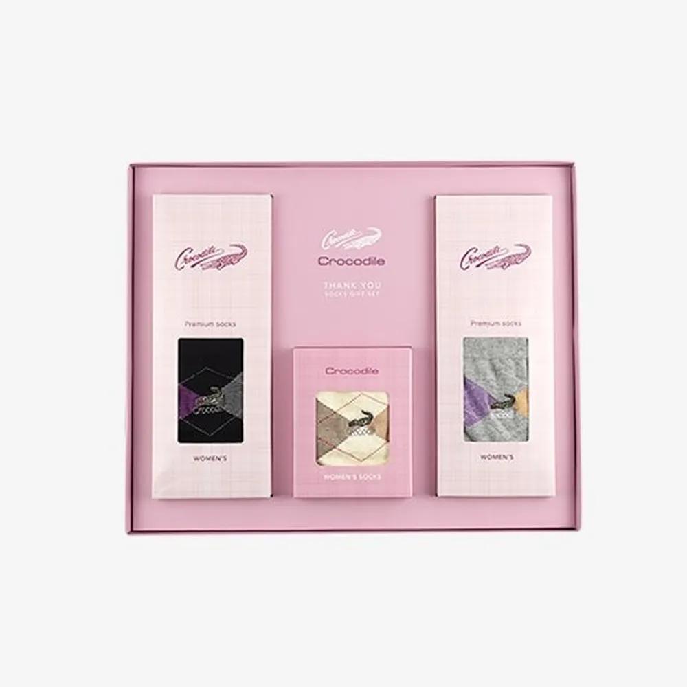 Women s Crocodile Sock Set Ladies Premium Cotton Fashion 3-Pair Gift Set