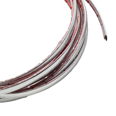 Faixa Cromada Prateada 6mm*3metros Borda da Porta do Carro Caixilho Para-choque Moldura Guarnição Decoração Borda da Porta Protetor de Arranhões Capa