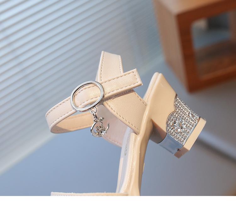 Kinder Sommer Strass Sandalen - Weiche Sohle, Rutschfest, Trendige High Heels für Mädchen