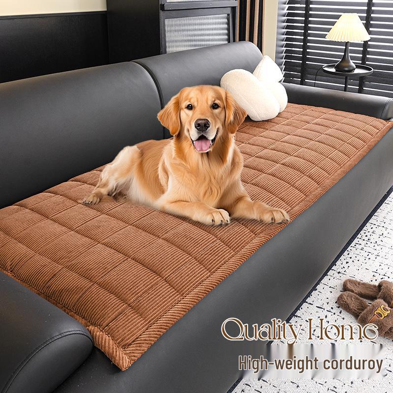 Corduroy Plush Non-slip Sofa Cover Cushion