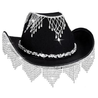 Handbestickte Diamantquasten Hut Cowboyhüte für Karneval Musikfestival