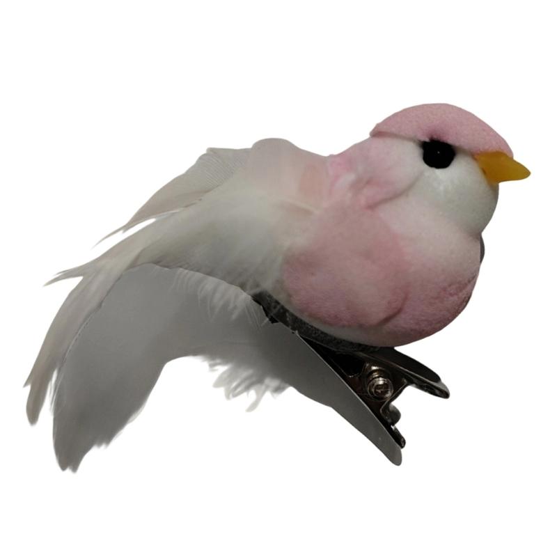 

Lovely Bird Shape Hair Clip Kids Hair Accessories Soft Fabric Comfortable Wear Hairpin for Children Daily School Event розовый