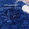 Inyahome Daisy Bath Mat Cute Decor Rug Flower Mats Non Slip Shower Microfiber Bathmats Floor Carpet Machine Washable Bathtub Mat