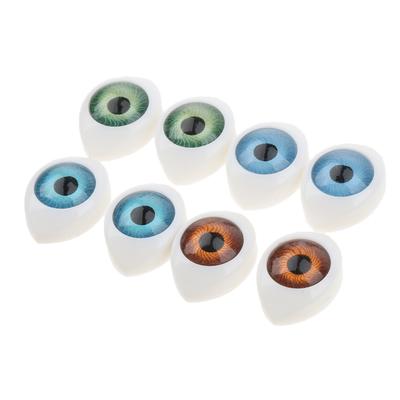 4 8pcs Color De Ojos De Pl/ástico Espalda Huecos Ovalados Para M/áscara Mu/ñeca 10mm Bricolaje