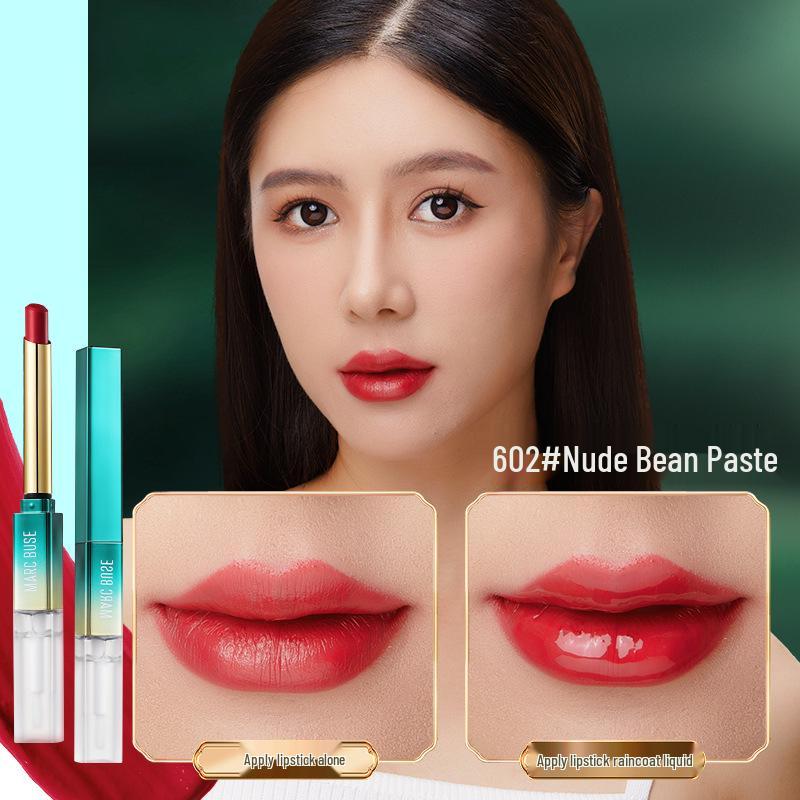 Markbuus Long-Lasting Waterproof Non-Stick Lipstick: Smudge-proof, Color-Locking, Brightening, and Non-Drying.