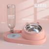 2025 Food Container with Waterer Pet Waterer Feeder 2-in-1 Dog Cat Bowl Water Dispenser Automatic Water Storage Pet Food Feeder