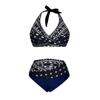 Women's Colours High-Breasted Straps Bikini Set Two-Piece Swimsuit