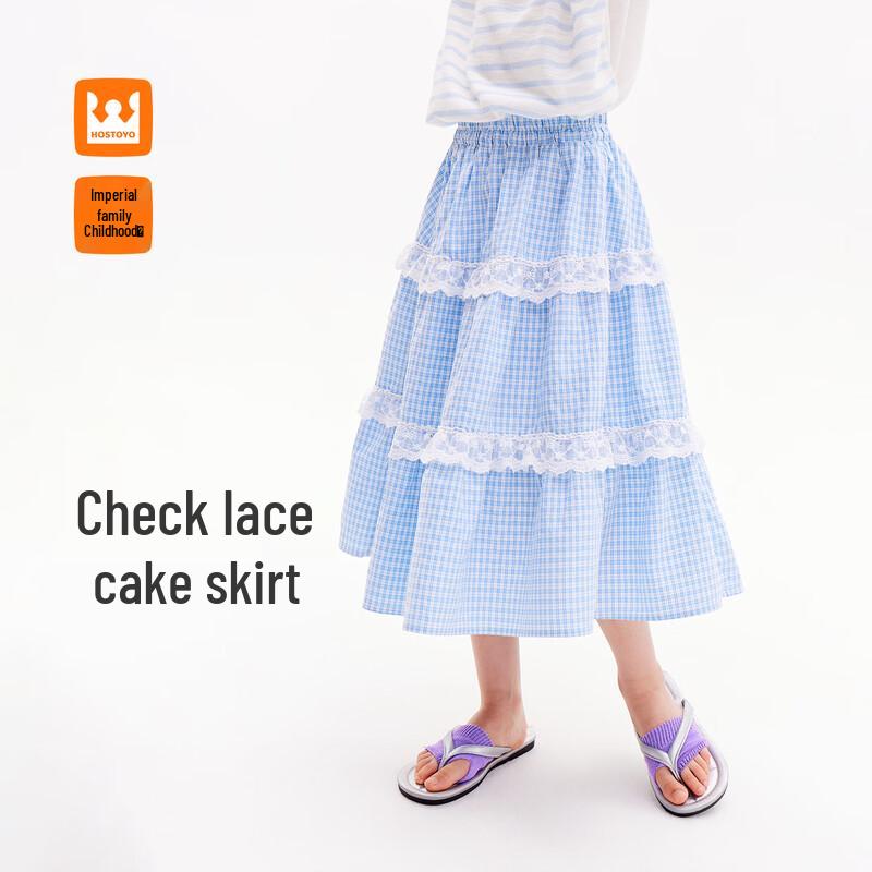 Royal Children s Edge Girls  Plaid Lace A-Line Cake Dress 150
