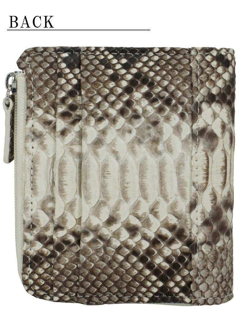 Natürliche Diamantpythonleder-Geldbörse für Damen und Herren, aus einem einzigen Stück echtem Leder gefertigt. Verfügt über einen runden Reißverschluss, ein kompaktes